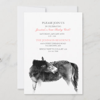 Invitación a Baby Shower por equino