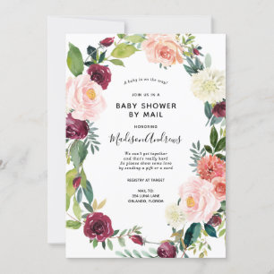 Invitación a Baby Shower por Mail Spring Floral