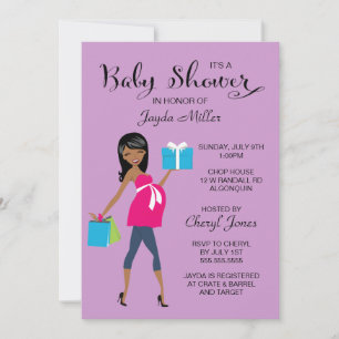 Invitación a Baby Shower por mamíferos preñados