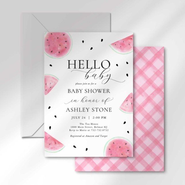 Invitación a Baby Shower por sandía (Subido por el creador)