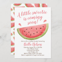 Invitación a Baby Shower por sandía