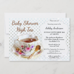 Invitación a Baby Shower por té de alta calidad