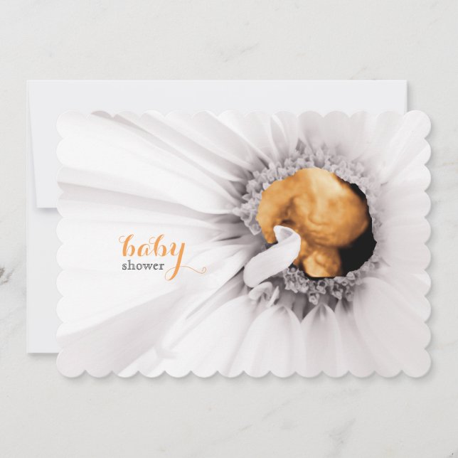 Invitación a Baby Shower por ultrasonido de margar (Anverso)