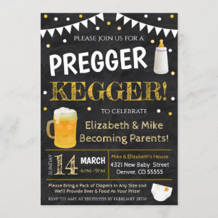 Invitación a Baby Shower Pregger Kegger