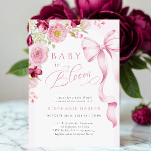 Invitación a Baby Shower Primavera De Bebé En Bloo