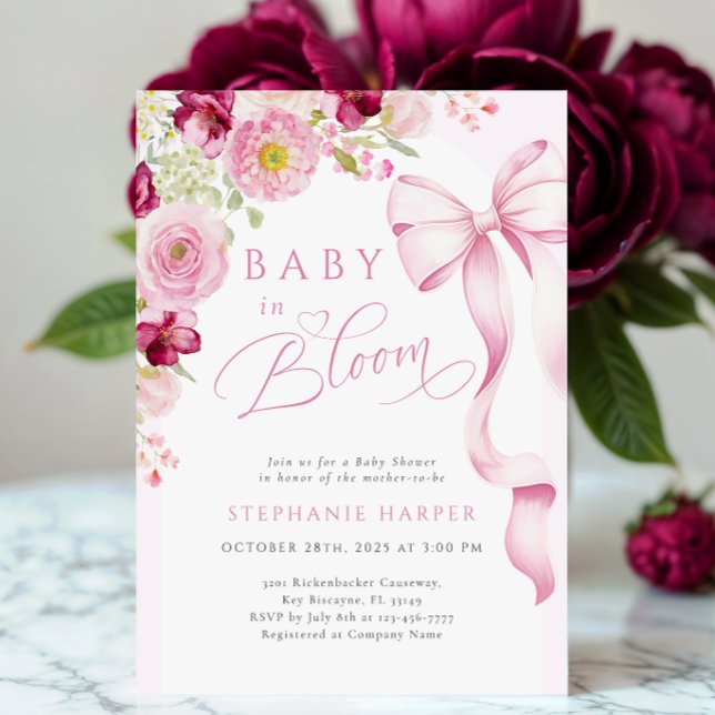 Invitación a Baby Shower Primavera De Bebé En Bloo (Subido por el creador)