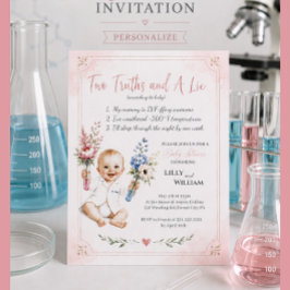 Invitación a baby shower que destaca el viaje de F