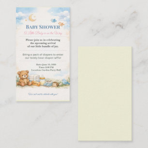 Invitación a Baby Shower Rifa de Pañales con Osi