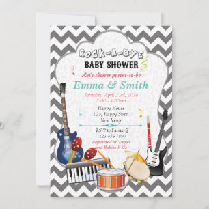 Invitación a Baby Shower Rock-A-Bye