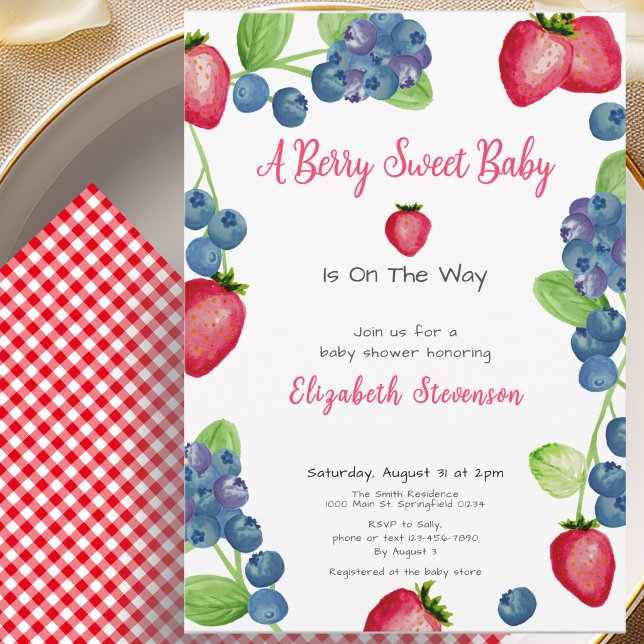Invitación a Baby Shower Rojo y Azul Dulce como un (Subido por el creador)