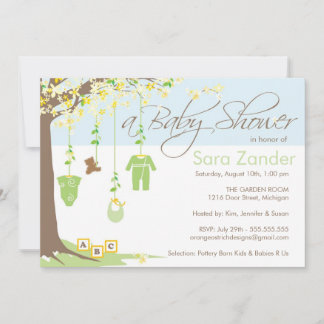 Invitación a Baby Shower - Ropa de bebé