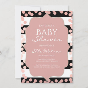 Invitación a Baby Shower Rosa Gold