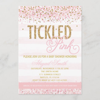 Invitación a Baby Shower rosada