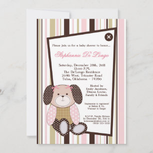 Invitación a Baby Shower rosada del Chica de Crack