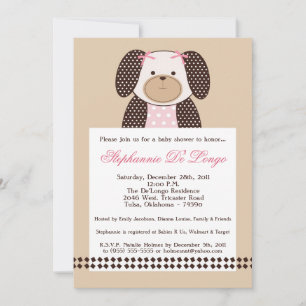 Invitación a Baby Shower rosada del Chica de Crack