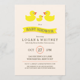 Invitación a Baby Shower Rubber Ducky