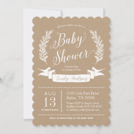 Invitación a Baby Shower Rústica dulce