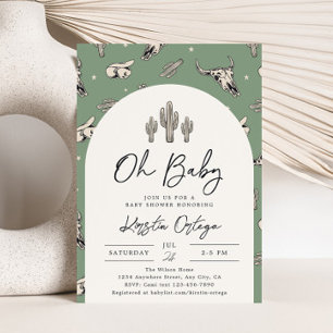 Invitación a Baby Shower Sage Southwest