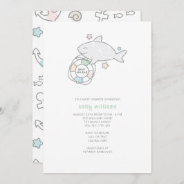 Invitación a Baby Shower Shark Ahoy