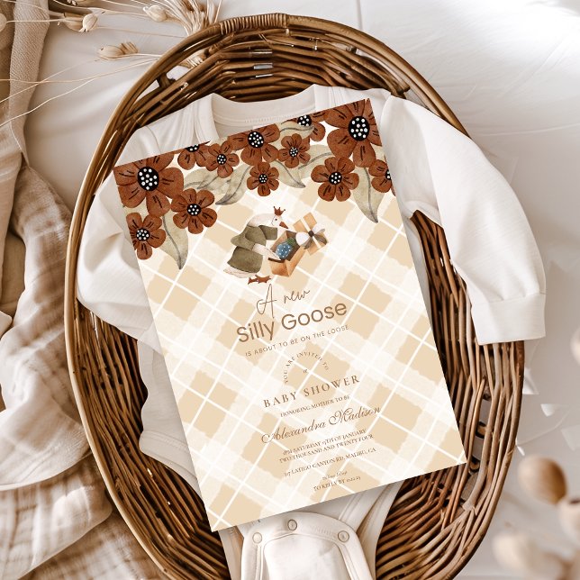 Invitación a Baby Shower silenciosamente goose (Subido por el creador)