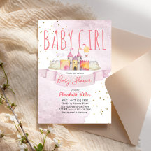 Invitación a Baby Shower sobre el tema de Princess