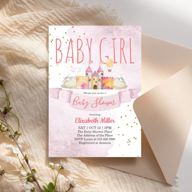 Invitación a Baby Shower sobre el tema de Princess (Subido por el creador)