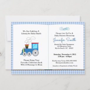 Invitación a Baby Shower sobre el tema del libro d