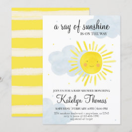 Invitación a Baby Shower Sunshine Género neutral