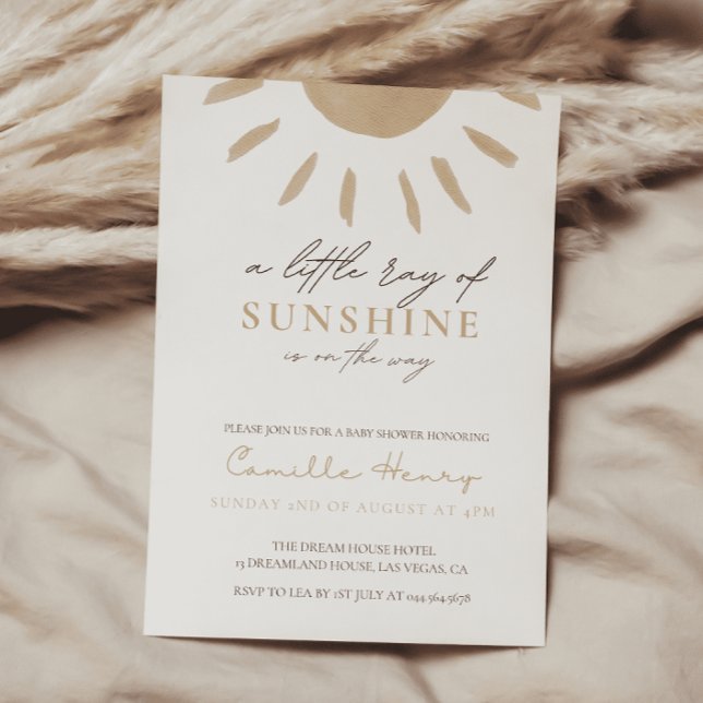Invitación a Baby Shower Sunshine LEO (Subido por el creador)