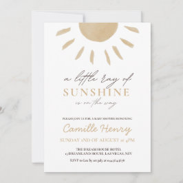 Invitación a Baby Shower Sunshine LEO
