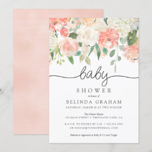 Invitación a Baby Shower  Sweet Florals 02