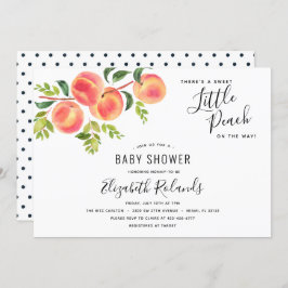 Invitación a Baby Shower Sweet Little Peach