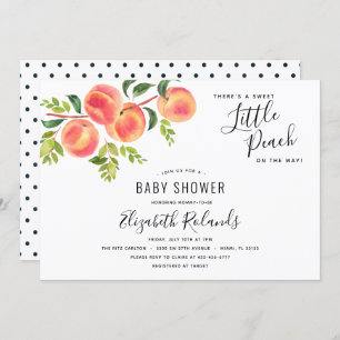 Invitación a Baby Shower Sweet Little Peach