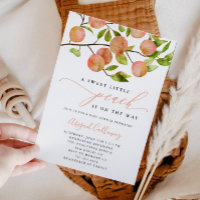 Invitación a Baby Shower Sweet Little Peach