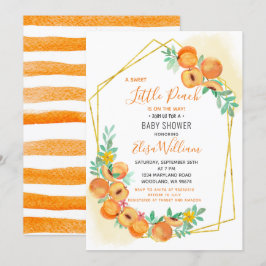 Invitación a Baby Shower Sweet Little Peach