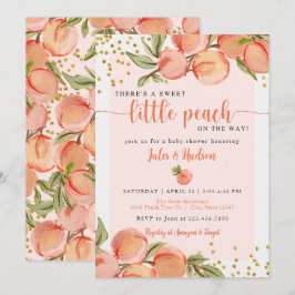 Invitación a Baby Shower Sweet Little Peach