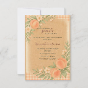 Invitación a Baby Shower Sweet Little Peach