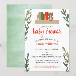 Invitación a Baby Shower temática del libro