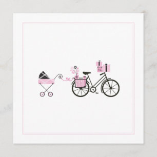 Invitación a Baby Shower - Transporte para bicicle