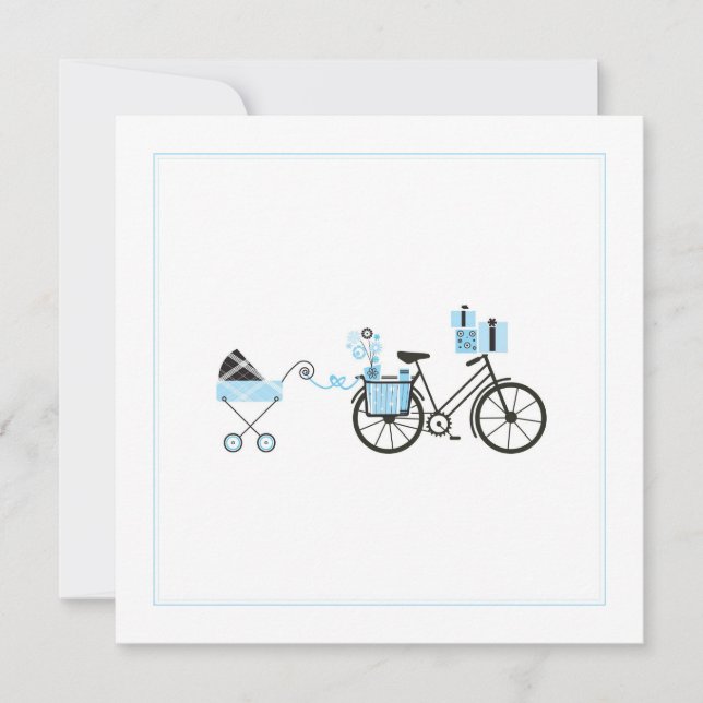 Invitación a Baby Shower - Transporte para bicicle