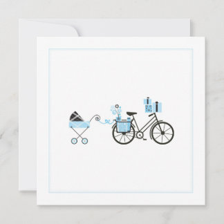 Invitación a Baby Shower - Transporte para bicicle