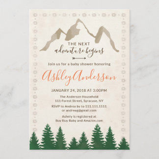 Invitación a Baby Shower Tribal Adventure