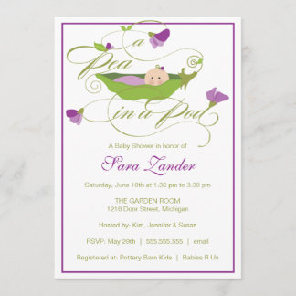 Invitación a Baby Shower - Una comida en un pozo
