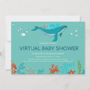Invitación a Baby Shower virtual de Ocean Fiesta