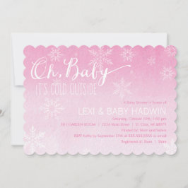 Invitación a Baby Shower Watercolor Winter| Chica