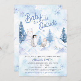 Invitación a Baby Shower Winter Wonderland