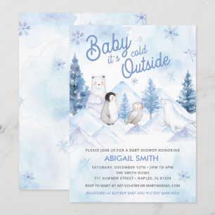Invitación a Baby Shower Winter Wonderland