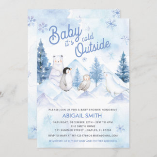 Invitación a Baby Shower Winter Wonderland