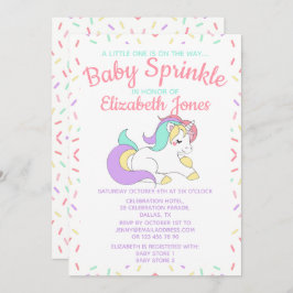 Invitación a Baby Sprinkle con Unicornio - Pastel