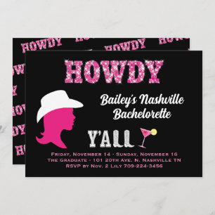 Invitación a Bachelorette de Howdy Nashville